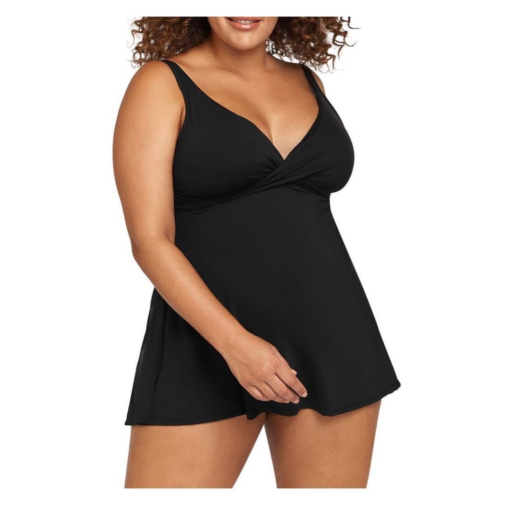 Artesands Delacroix Cross Over Swim Dress Black Size US 12
